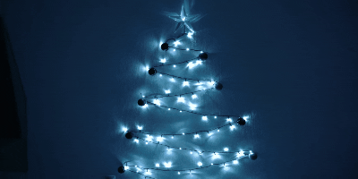 Как красиво повесить гирлянду: гирлянда-ёлочка