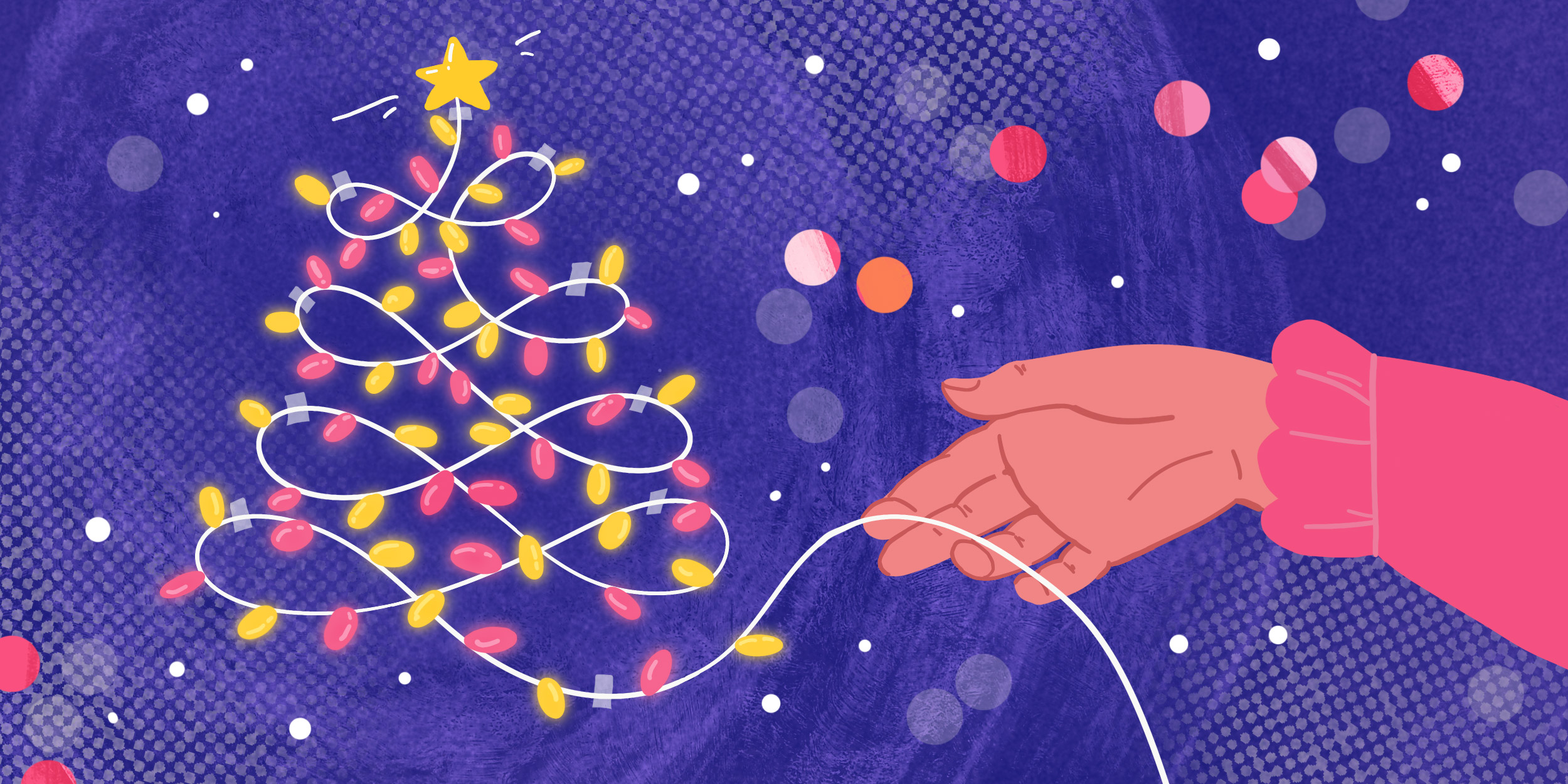 Как красиво повесить гирлянду на окно и стену